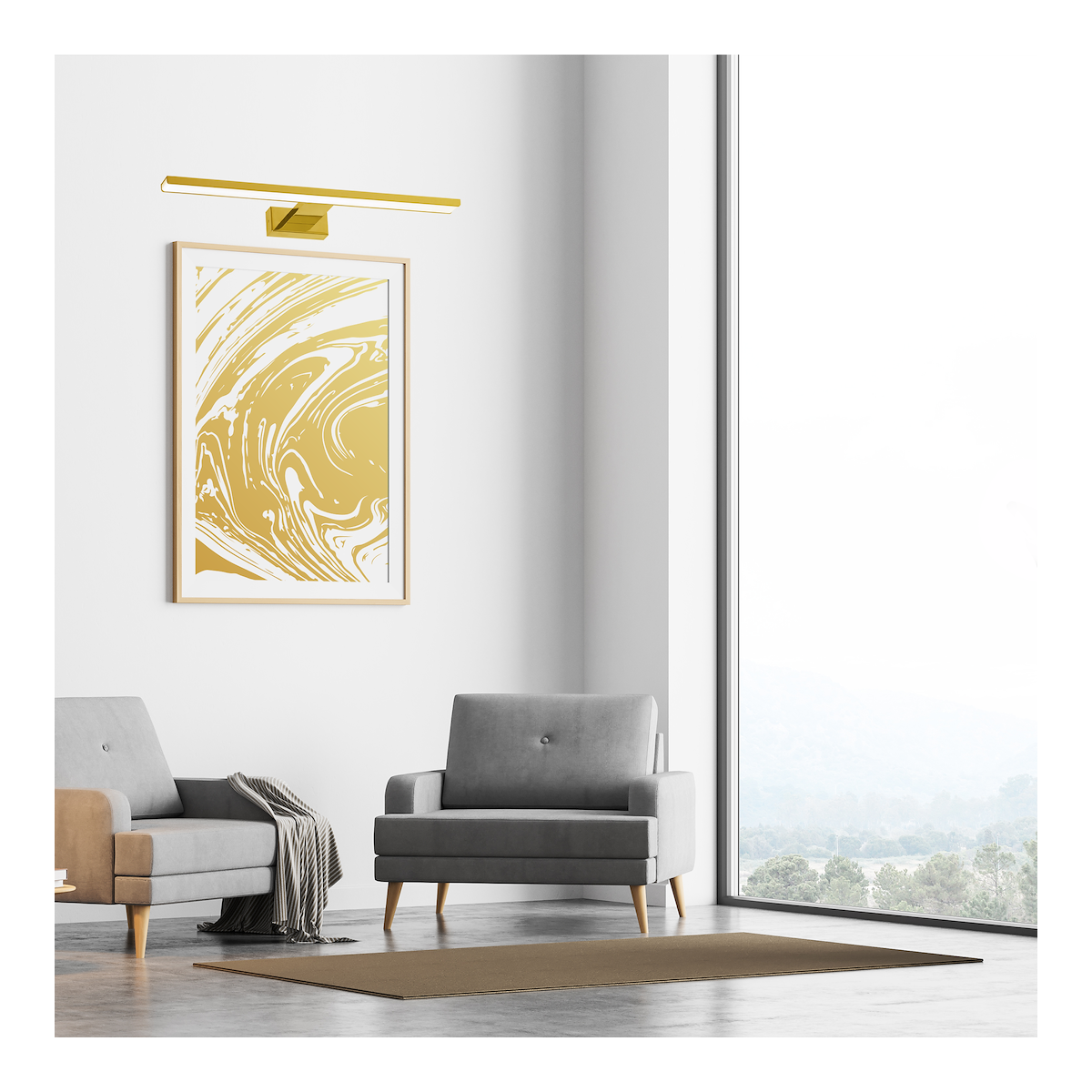 MiLagro Kinkiet PINTO GOLD 12W LED 50cm ML8238