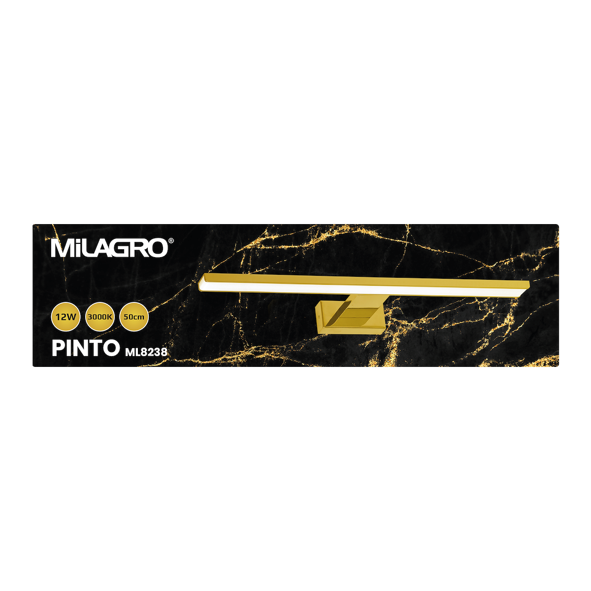 MiLagro Kinkiet PINTO GOLD 12W LED 50cm ML8238