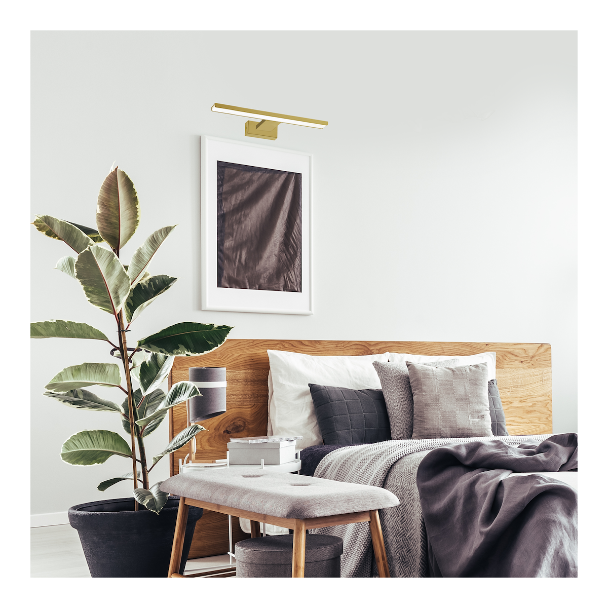 MiLagro Kinkiet PINTO SATIN GOLD 7W LED 30cm ML8250