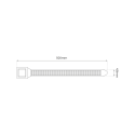 MiLagro Opaska Zaciskowa 4.8x500mm Czarny - 50szt EK8586
