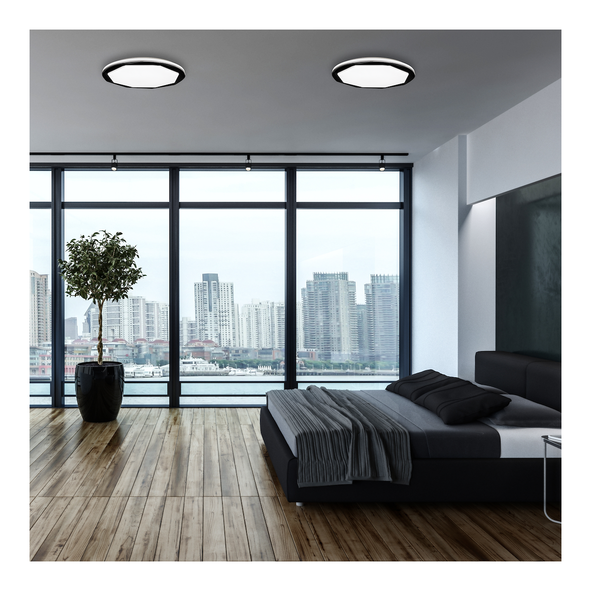 MiLagro Optima Black 52W LED nietuzinkowe oświetlenie