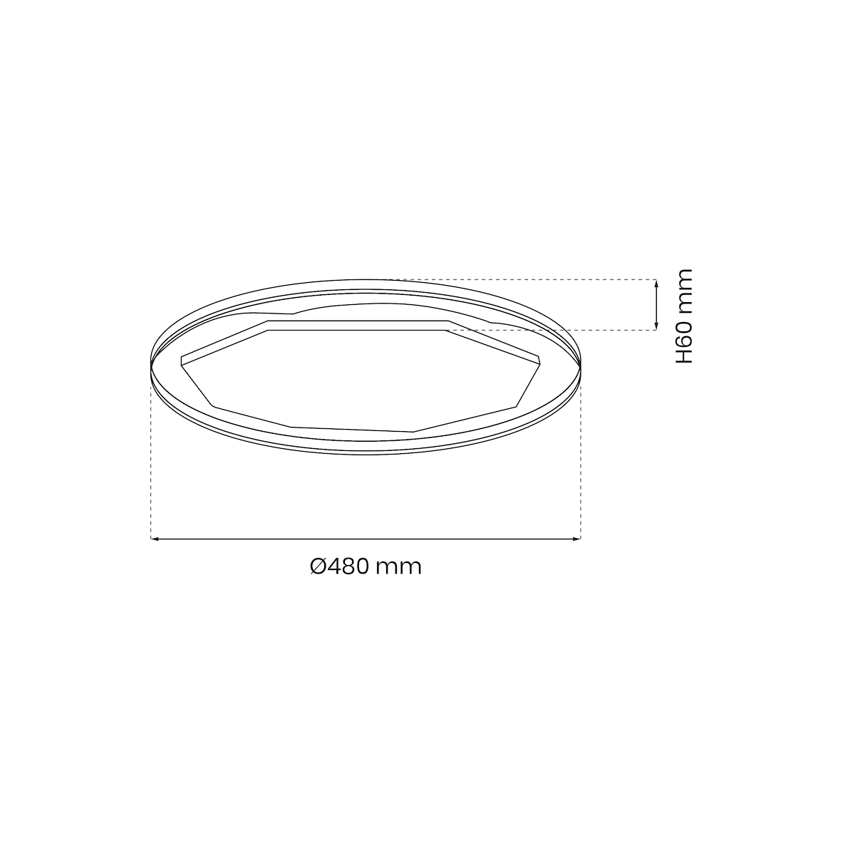 MiLagro Optima Black 52W LED nietuzinkowe oświetlenie