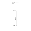 MiLagro Lampa wisząca HUDSON BLACK 1xGU10 MLP8791