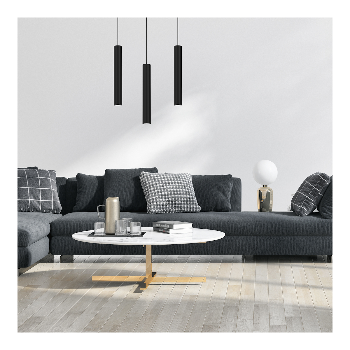 MiLagro Hudson Black 3xGU10 stylowe oświetlenie