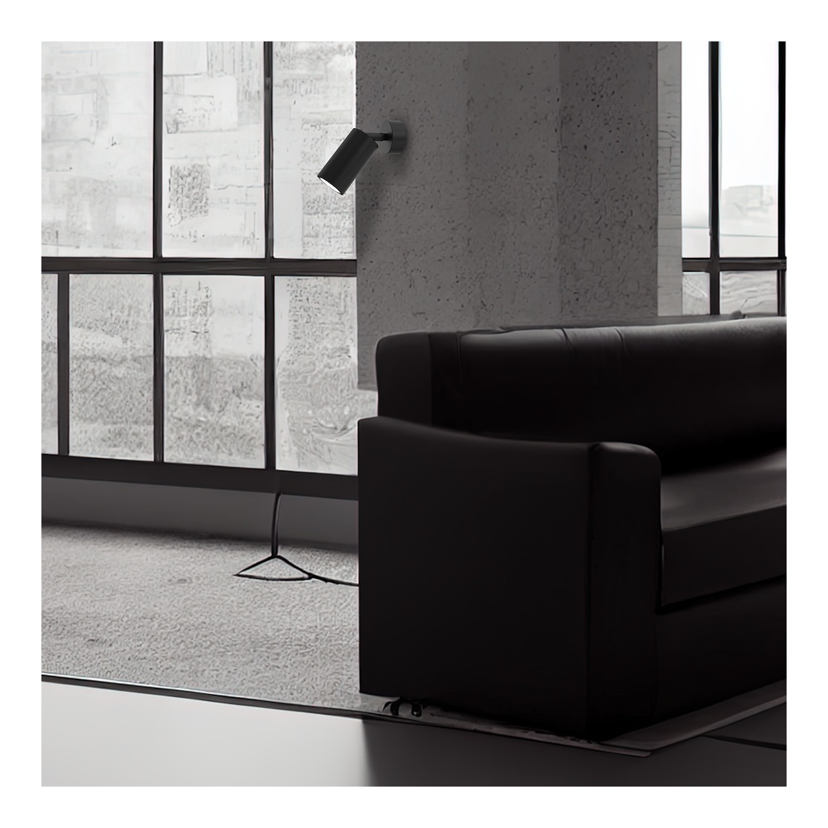 MiLagro Kinkiet HUDSON BLACK 1xGU10 MLP8794