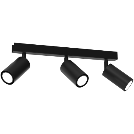 MiLagro Lampa sufitowa HUDSON BLACK 3xGU10 MLP8796