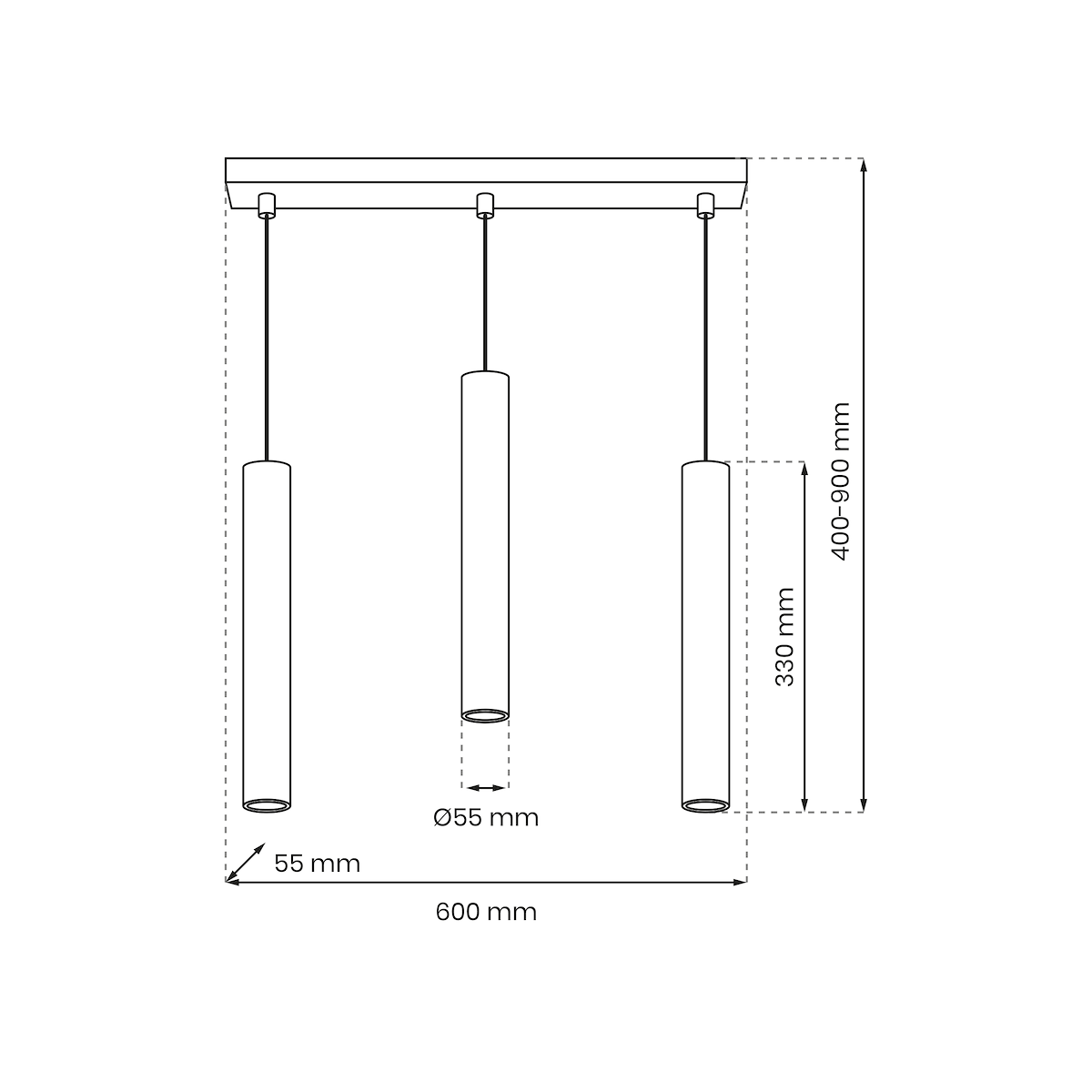 MiLagro Lampa wisząca Hudson Biały 3xGU10 MLP8799