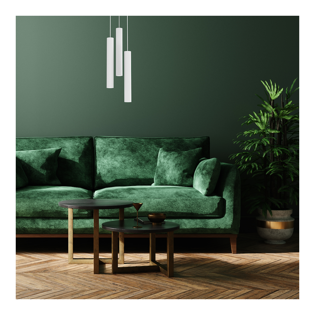 MiLagro Lampa wisząca Hudson Biały 3xGU10 MLP8800