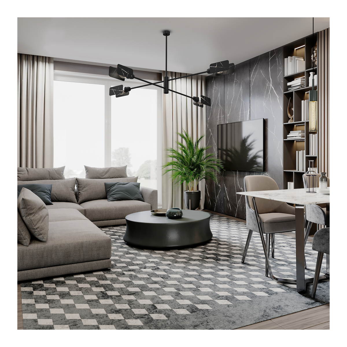 Lampa sufitowa ASTRA 4xE27 unikalne oświetlenie