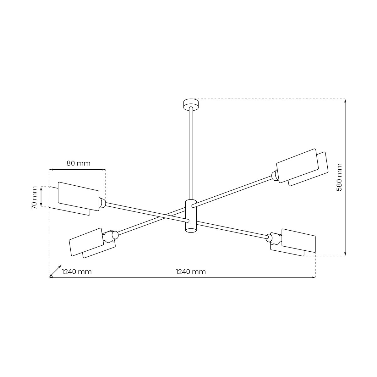 Lampa sufitowa ASTRA 4xE27 unikalne oświetlenie