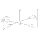 Lampa sufitowa ASTRA 4xE27 unikalne oświetlenie