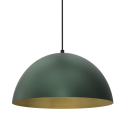 Lampa wisząca BETA GREEN GOLD 35cm niepowtarzalne oświetlenie wnętrza