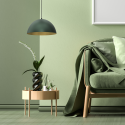 Lampa wisząca BETA GREEN GOLD 35cm niepowtarzalne oświetlenie wnętrza