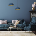 Lampa wisząca BETA NAVY BLUE GOLD nowoczesne lampy do wnętrz
