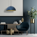 MiLagro Lampa wisząca BETA NAVY BLUE/GOLD 1xE27 45cm MLP8289