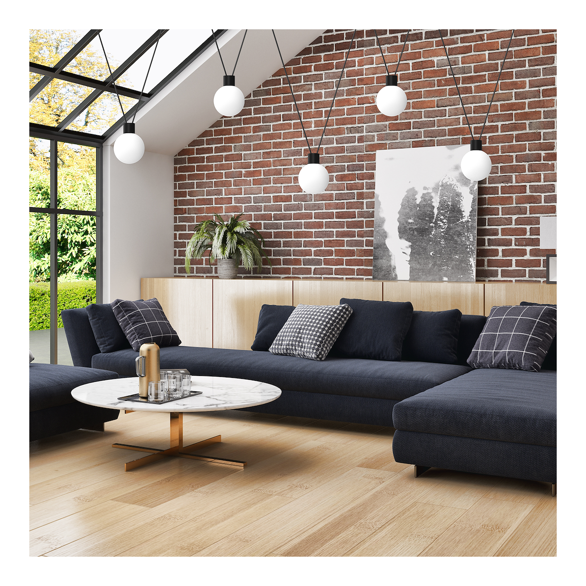 Lampa wisząca CAPRI 1xG9 światło podkreślające charakter wnętrza