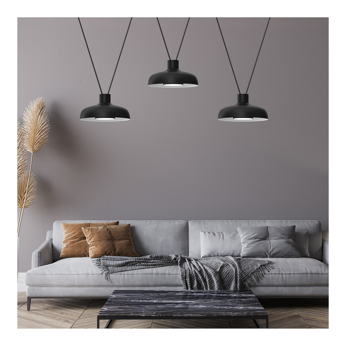 Lampa wisząca LINEA 3xGX53 designerskie lampy LED