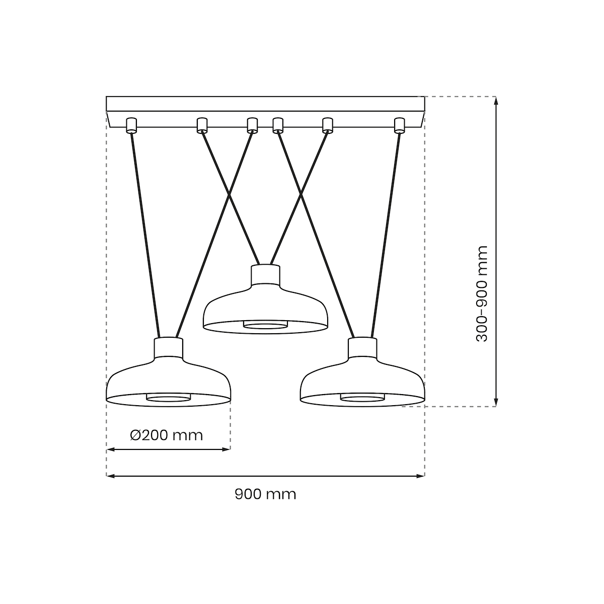 Lampa wisząca LINEA 3xGX53 designerskie lampy LED