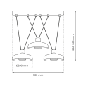 Lampa wisząca LINEA 3xGX53 designerskie lampy LED