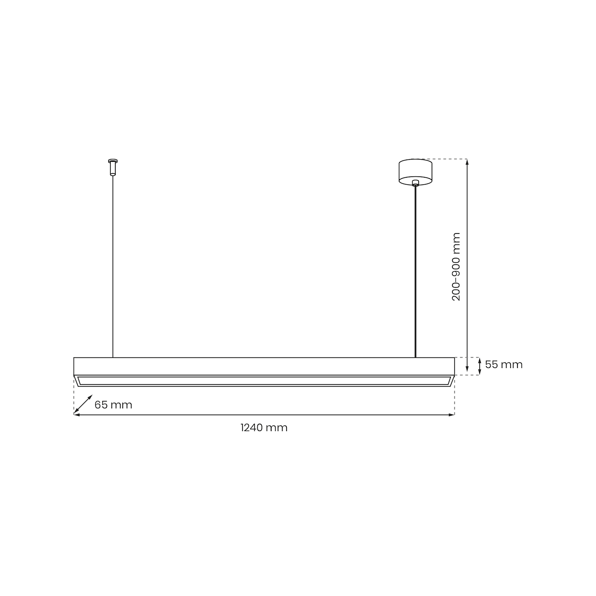 Lampa wisząca LUNGO LED 18W dekoracyjne oświetlenie