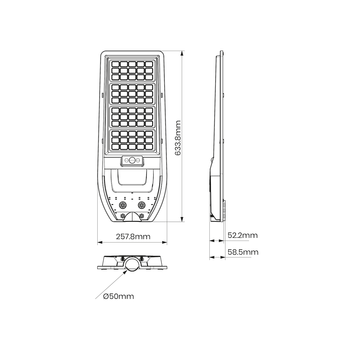 Latarnia solarna VIA 150W LED dekoracyjne oświetlenie