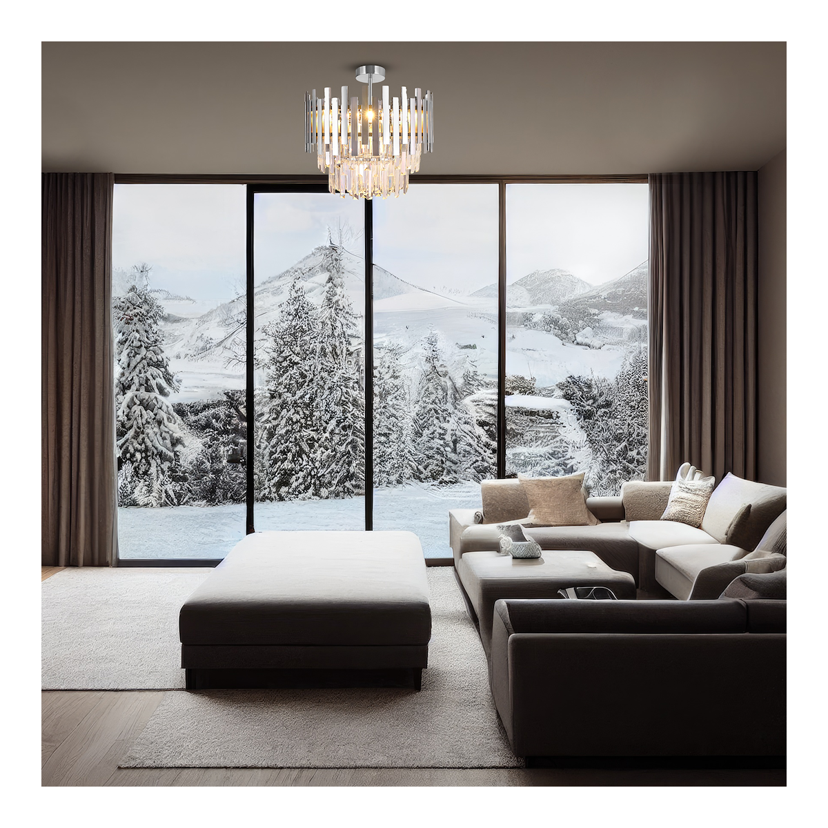 MiLagro Lampa sufitowa ASPEN CHROME 6xE14 ML8809