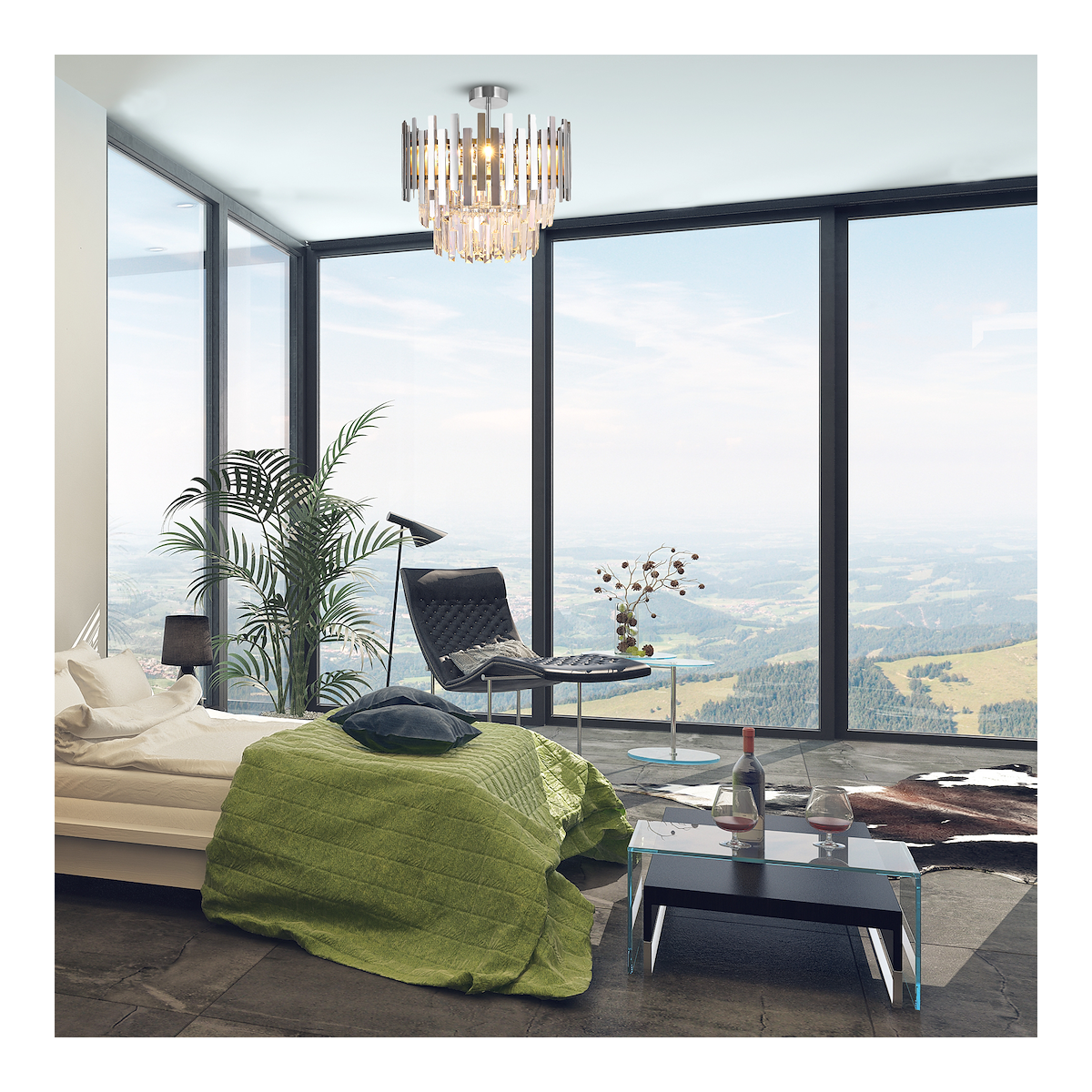 Żyrandol ASPEN CHROME 6xE14 nowoczesne lampy do wnętrz
