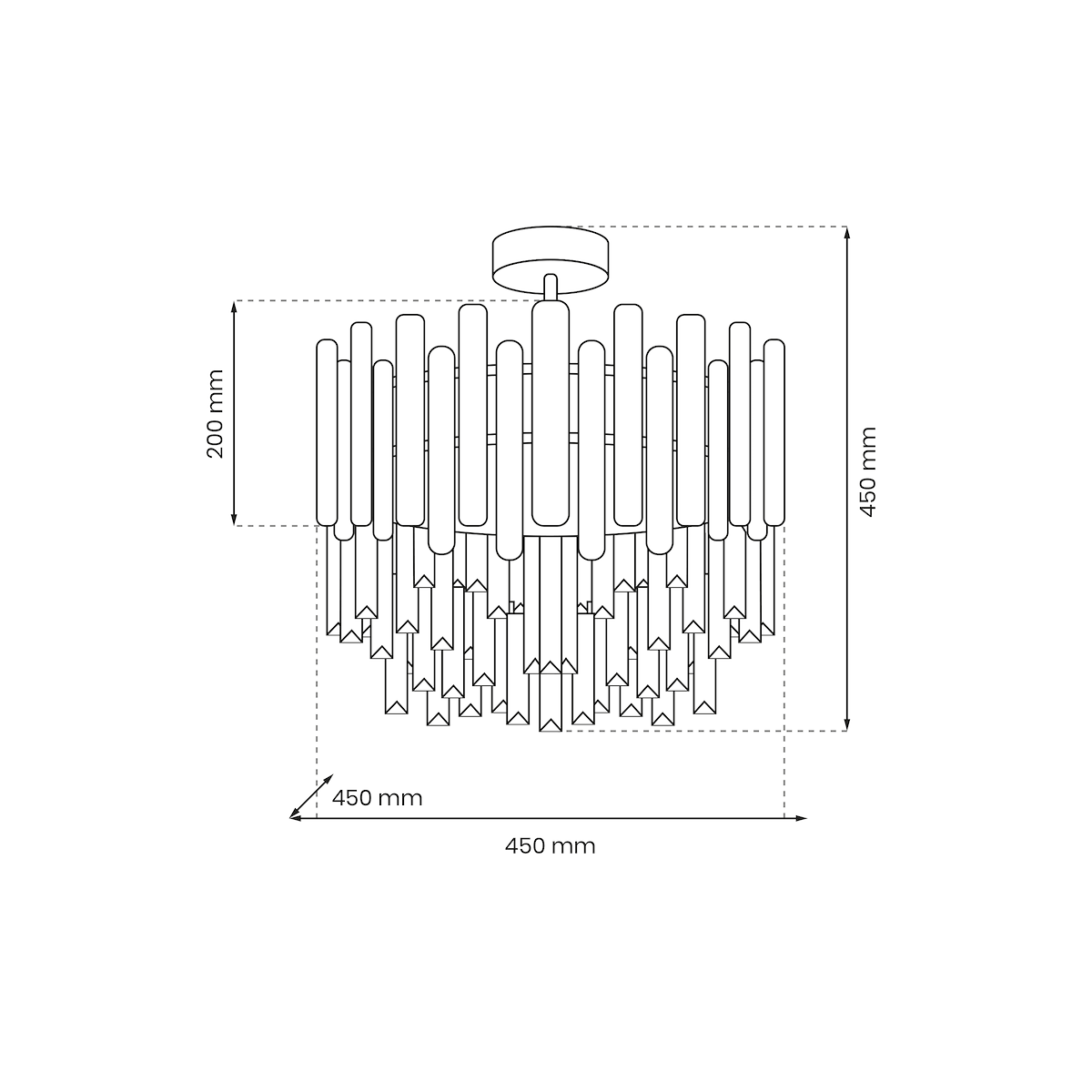 MiLagro Lampa sufitowa ASPEN GOLD 6xE14 ML8810