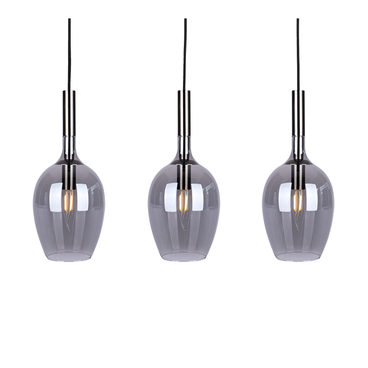 MiLagro Lampa wisząca LUGANO SMOKED 3xE14 ML8814