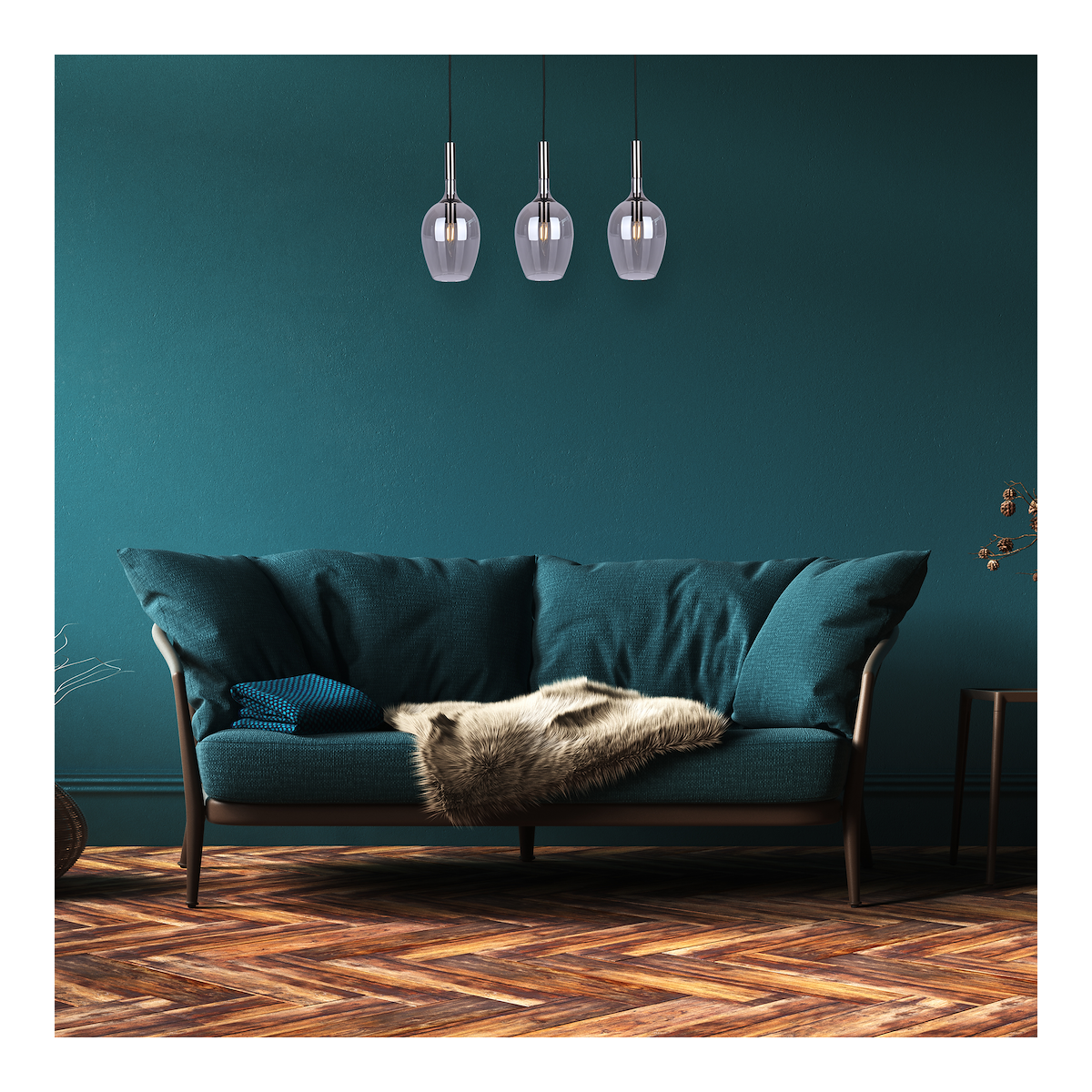 Lampa LUGANO SMOKED 3xE14 wyjątkowe oświetlenie
