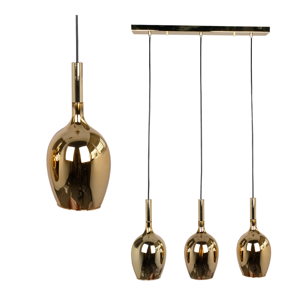 Lampa LUGANO GOLD 3xE14 designerskie oświetlenie