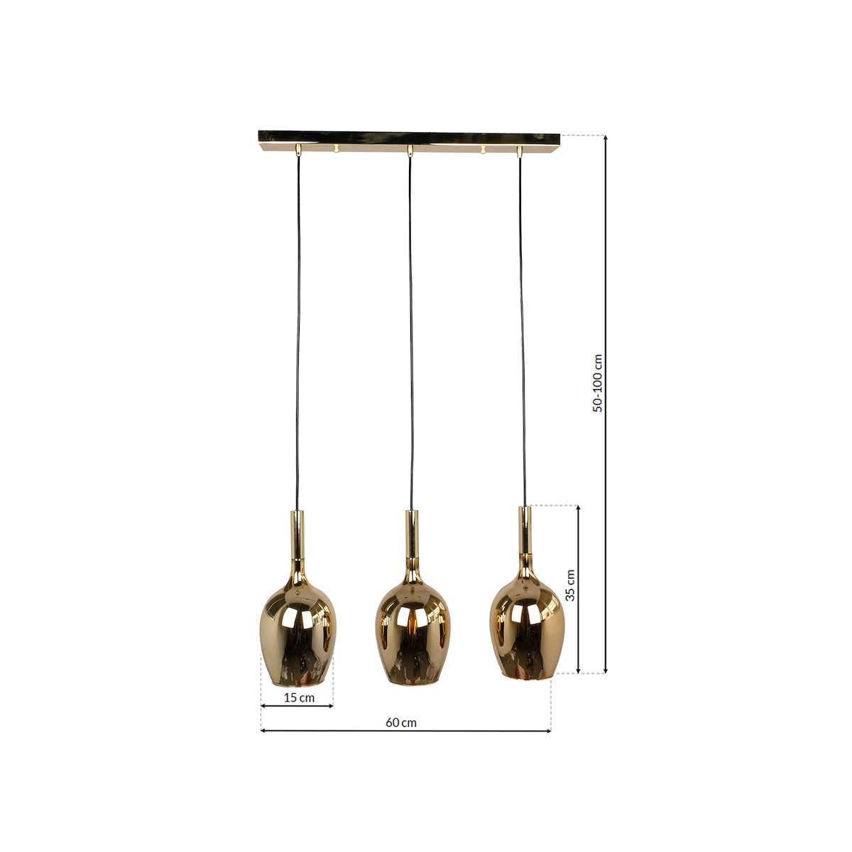 Lampa LUGANO GOLD 3xE14 designerskie oświetlenie