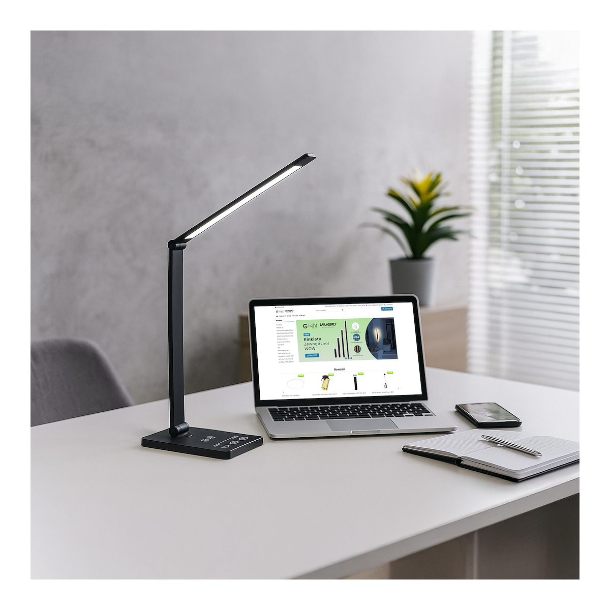 Lampka biurkowa VARIO BLACK LED stylowe lampy sufitowe