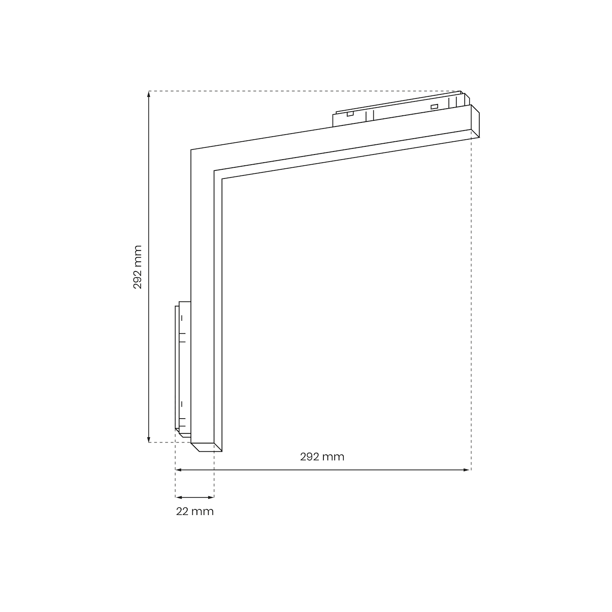 MAGNETIC TRACK L-DOWN 24W stylowe lampy sufitowe