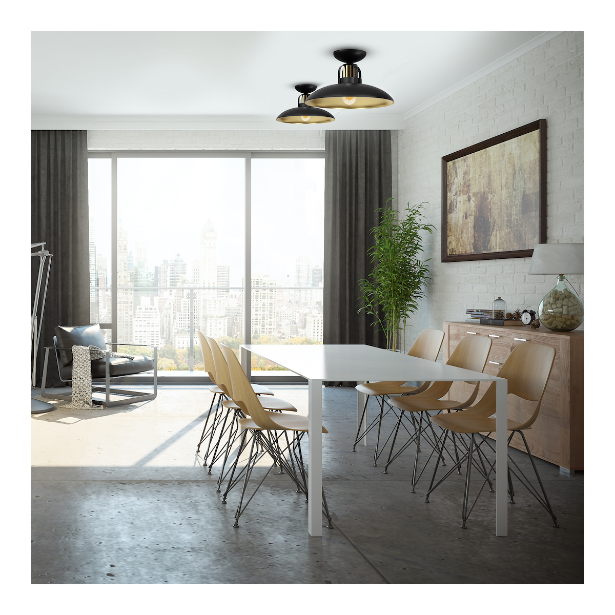 Lampa sufitowa FELIX BLACK GOLD stylowe oświetlenie