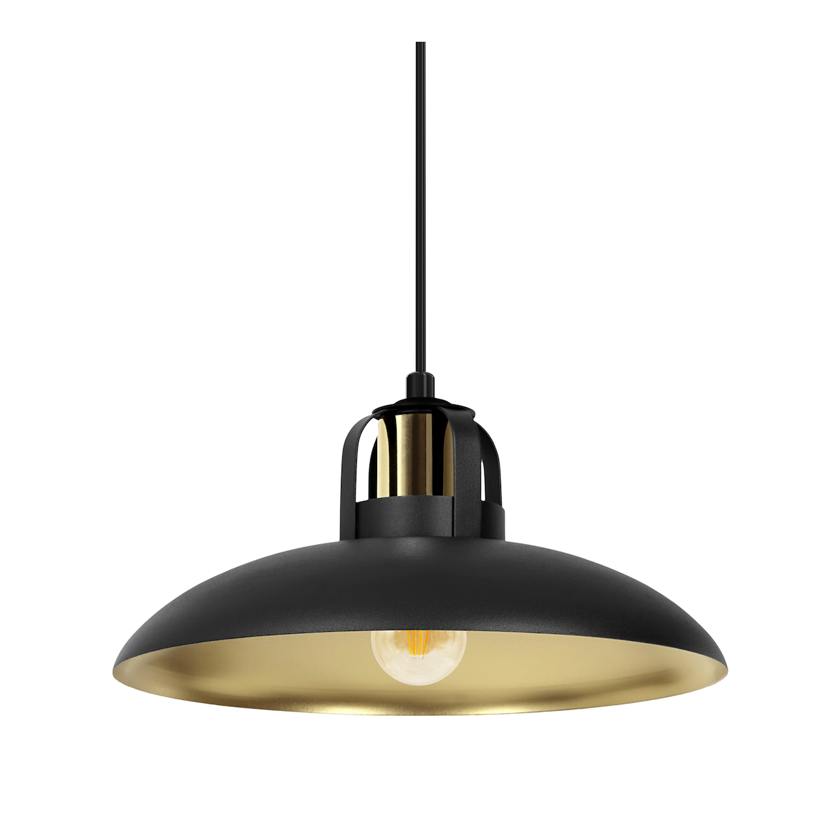 MiLagro Lampa wisząca FELIX BLACK/GOLD 1xE27 MLP8906