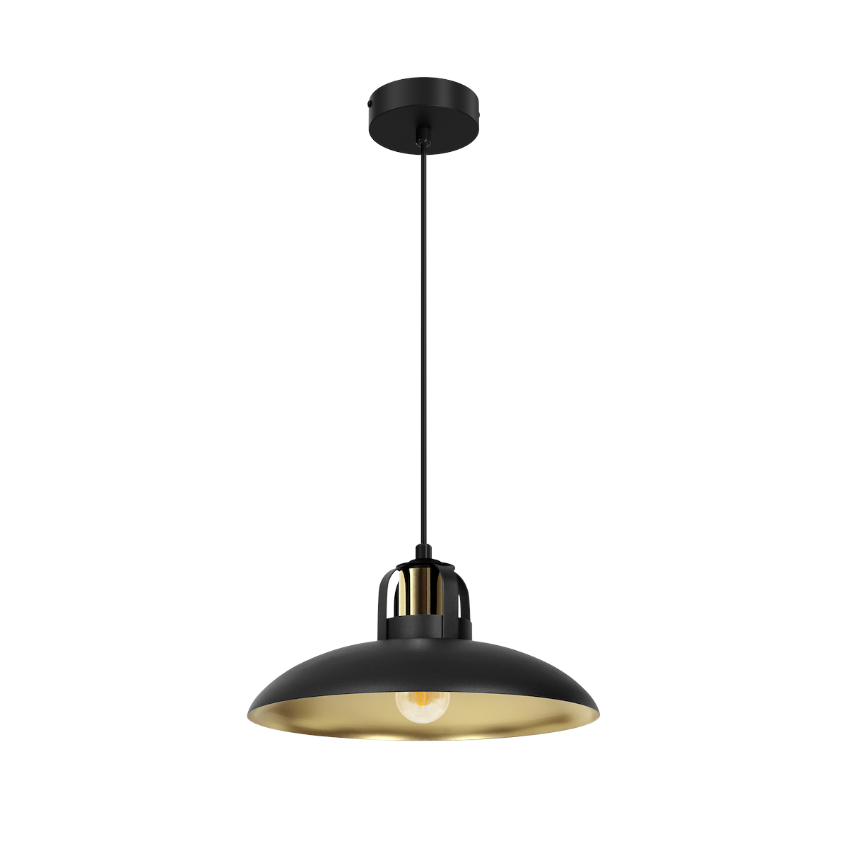 MiLagro Lampa wisząca FELIX BLACK/GOLD 1xE27 MLP8906