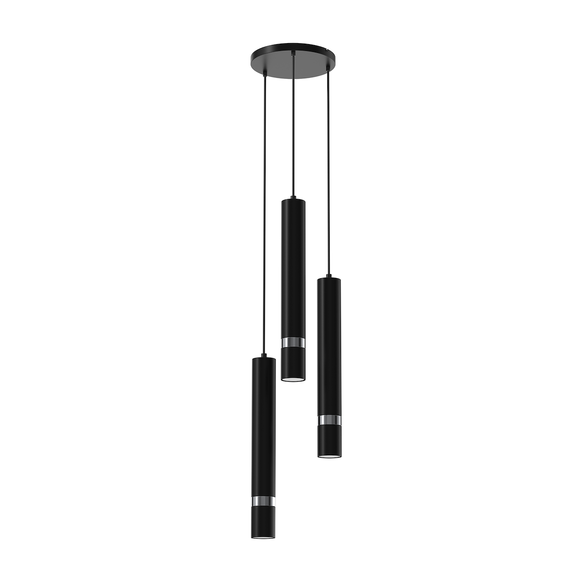 MiLagro Lampa wisząca JOKER BLACK/CHROME 3xGU10 MLP8916