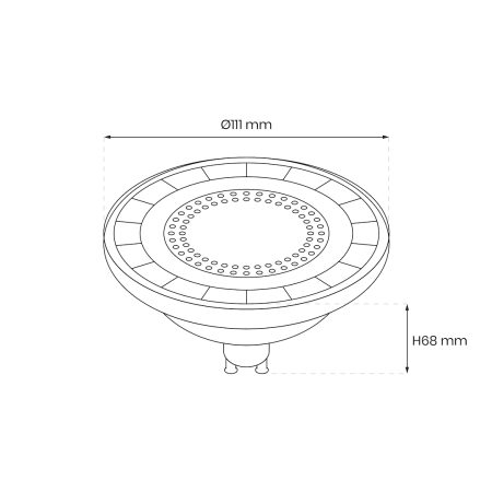 ŻARÓWKA AR111 6W GU10 4000K efektowne oświetlenie