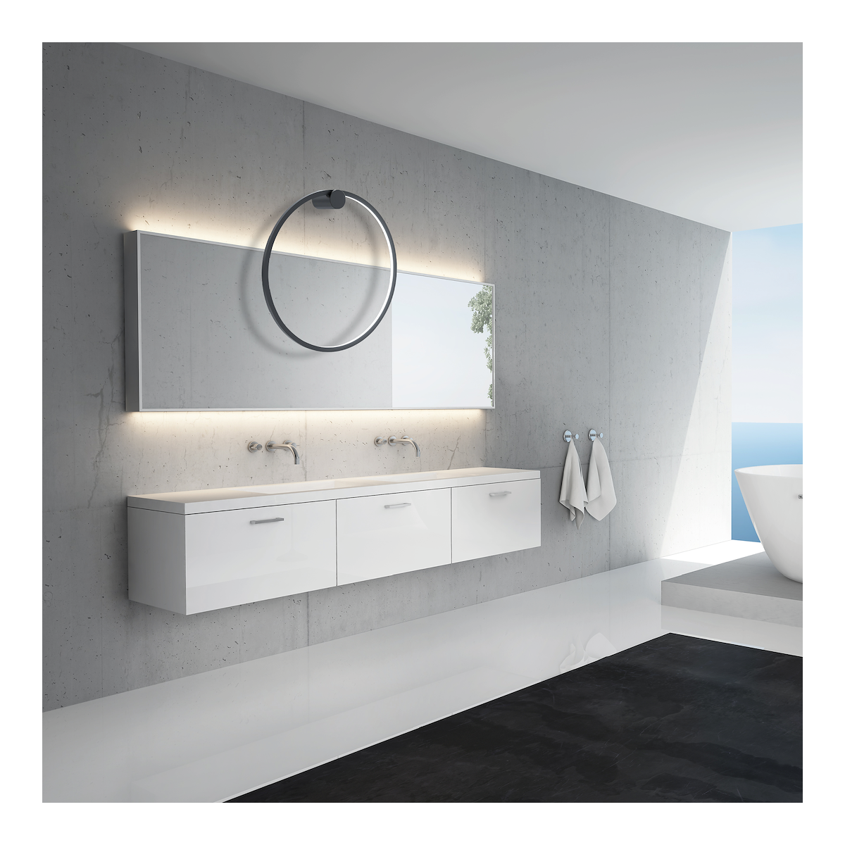 Kinkiet Saturno Black 25W LED stylowe oświetlenie