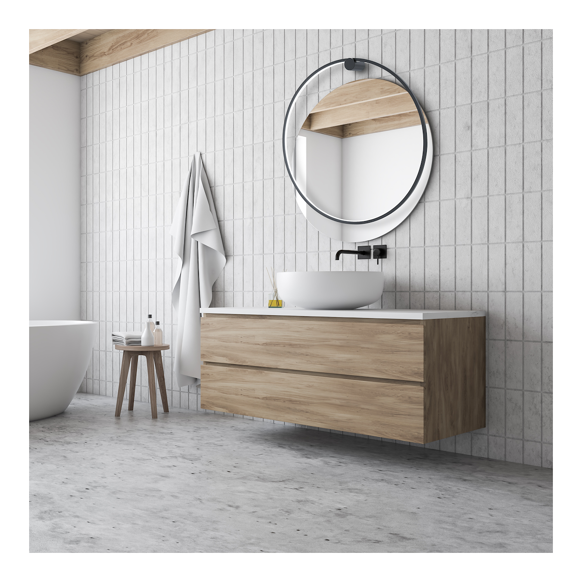 Kinkiet Saturno Black 46W LED nowoczesne oświetlenie