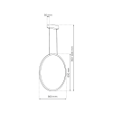 MiLagro Lampa wisząca Saturno Black 46W LED ML8856