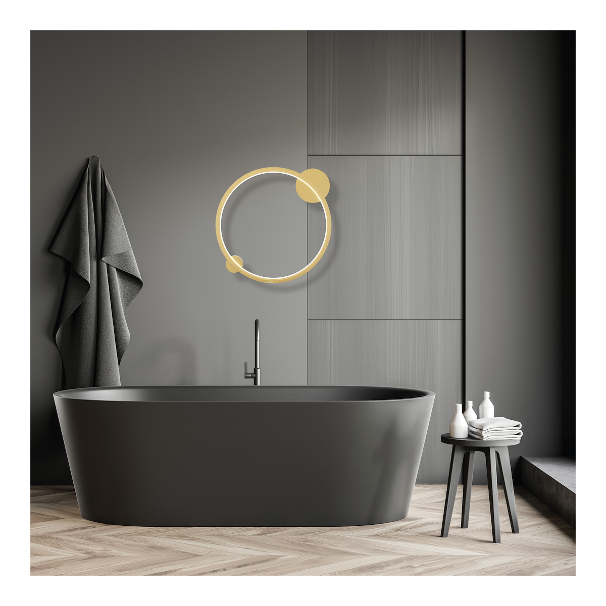 Lampa sufitowa Saturno Gold 25W nastrojowe światło