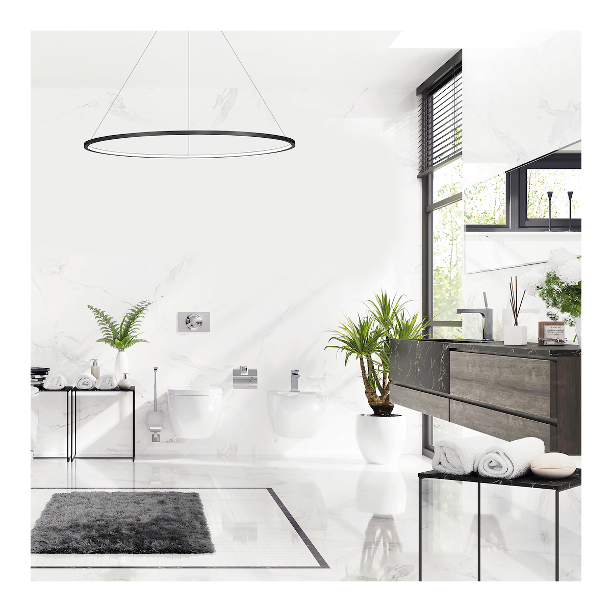 MiLagro Lampa wisząca Saturno Black 65W LED ML8864