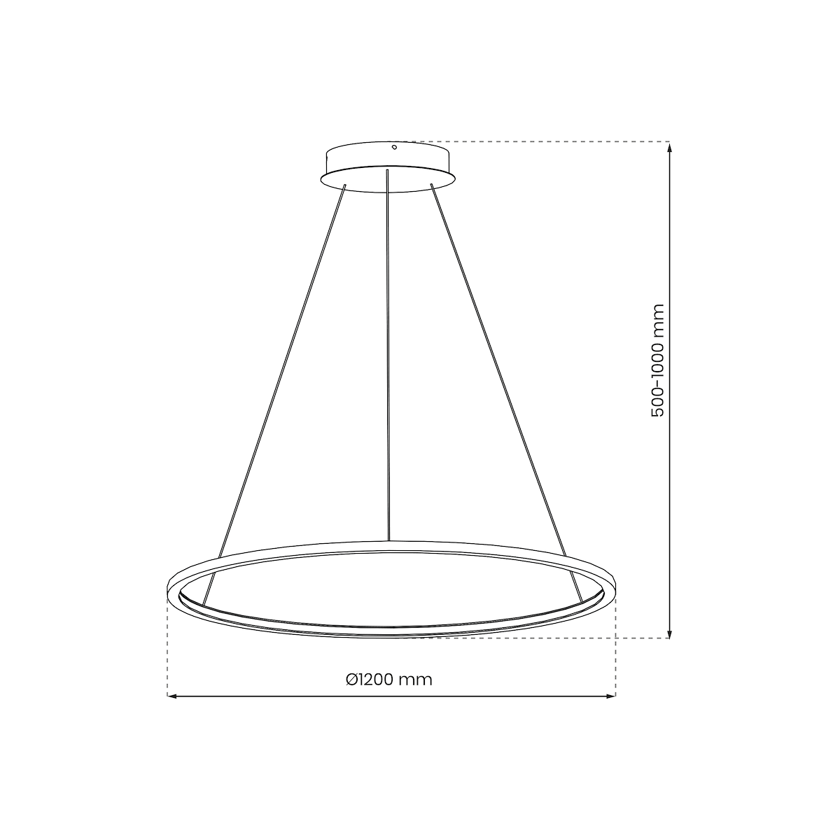 MiLagro Lampa wisząca Saturno Black 65W LED ML8864