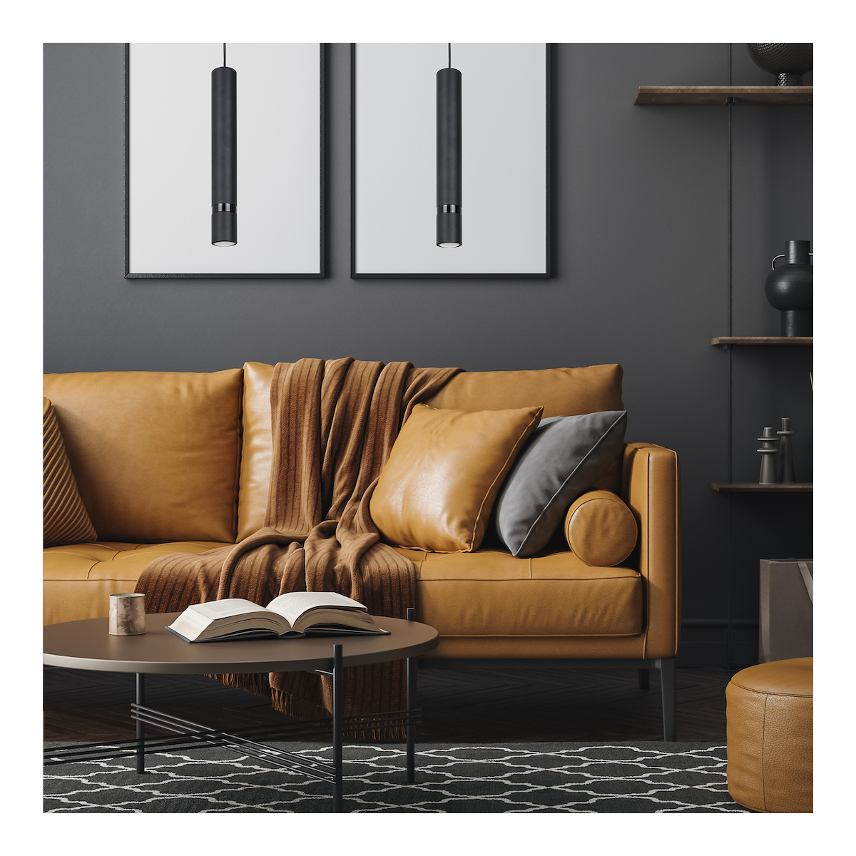Lampa wisząca JOKER ALL BLACK efektowne oświetlenie