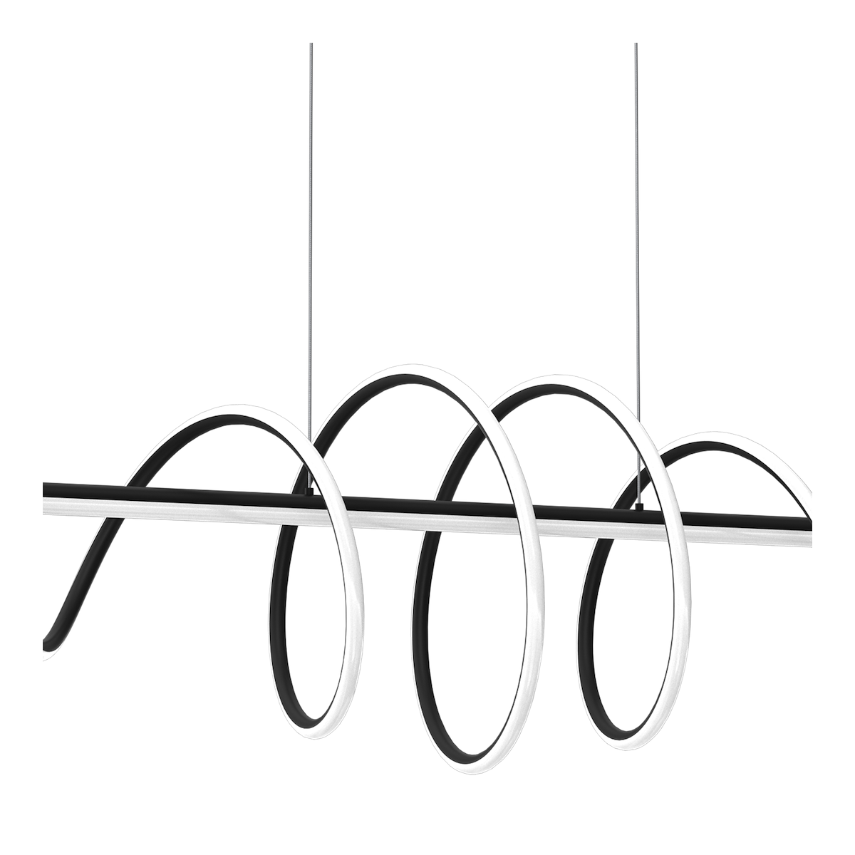 Lampa wisząca TWIST BLACK 90W LED nietuzinkowe oświetlenie