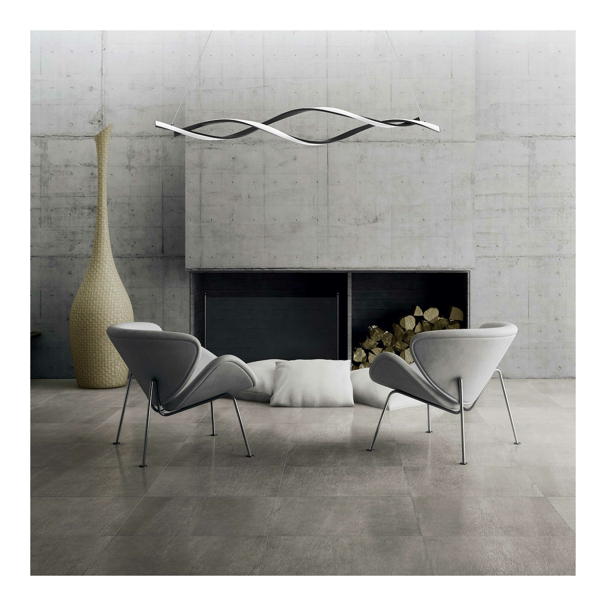 Lampa wisząca GRANT BLACK 38W LED klimatyczne oświetlenie