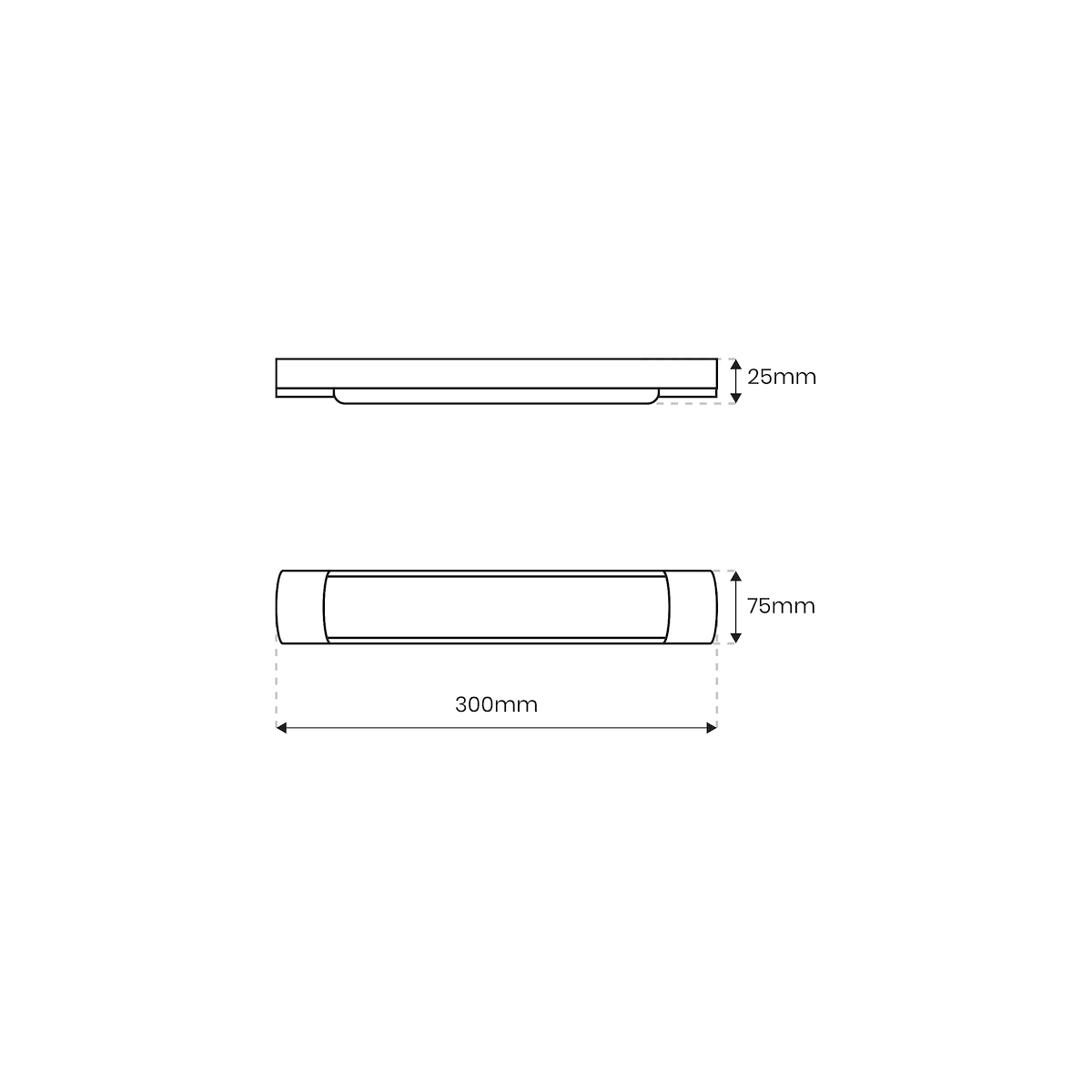 Listwa LED Batten 9W 30cm 4000K nowoczesne lampy do wnętrz