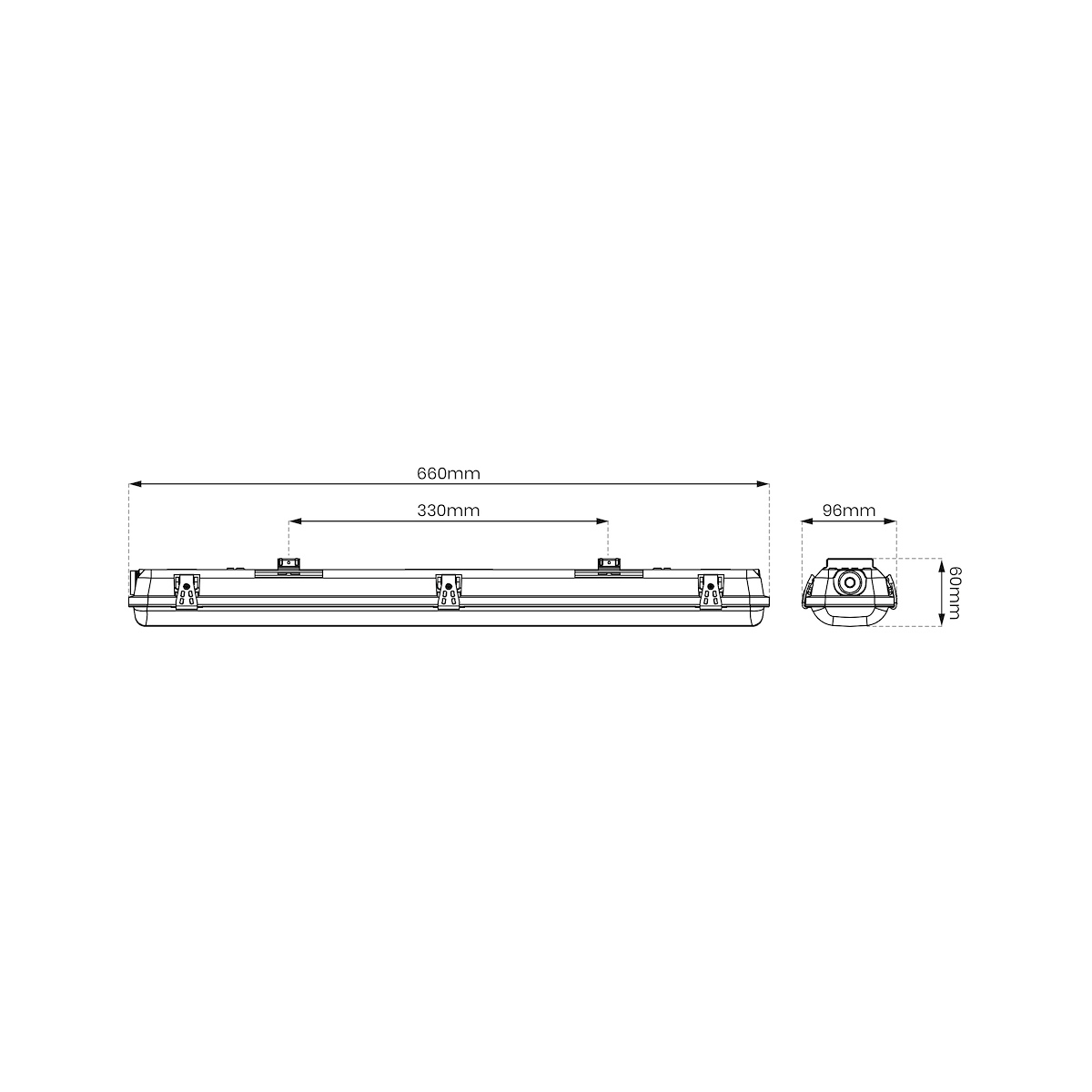 MiLagro Oprawa Hermetyczna 2x60cm pod świetlówkę LED EKH9834
